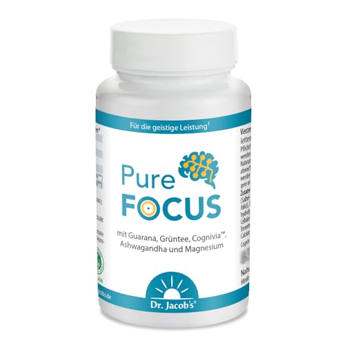 Koffeintabletten Dr. Jacob’s Pure Focus 83 g Dose, Salbei Tabletten