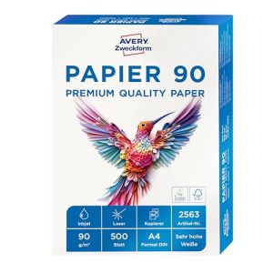 Kopierpapier A4 AVERY Zweckform 2563 Drucker-/Kopierpapier - kopierpapier a4 avery zweckform 2563 drucker kopierpapier