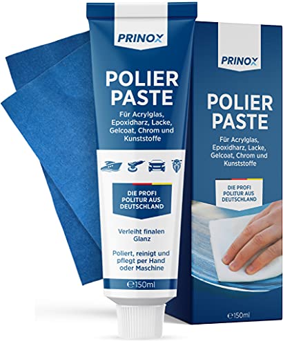 Kratzer-Entferner Prinox ® 150ml Polierpaste inkl. Profi Poliertuch