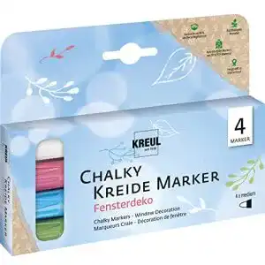 Kreidestifte kreul 22709 chalky kreidemarker fensterdeko 4 stifte