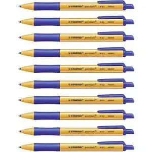 Kugelschreiber stabilo druck pointball 10er pack blau