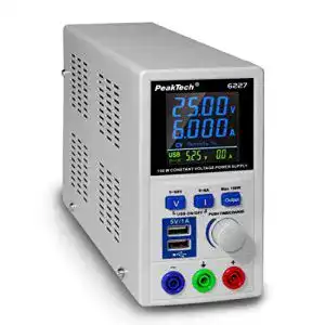 Labornetzgeraet peaktech p 6227 dc labornetzteil 0 60v 0 6 a lcd