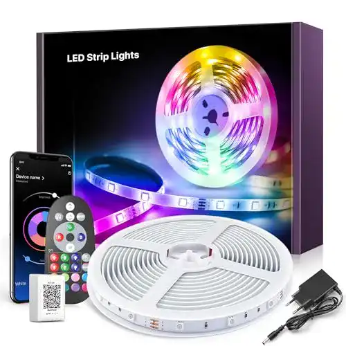 LED Strip 30 Meter Bluetooth RGB Lichtstreifen mit App Steuerung