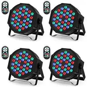 Lichtanlage uking 4er pack led par strahler 36 led buehnenlicht