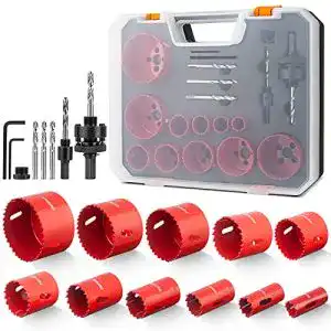 Lochsaege meinraum set 19 pcs lochkreissaege bimetall