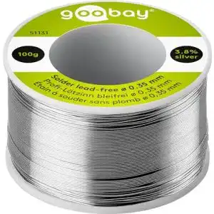Loetzinn goobay 51131 bleifrei o 035mm loetdraht mit flussmittel