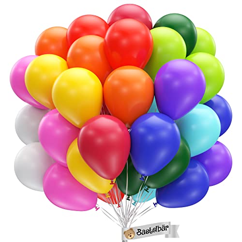 Luftballons Bastelbär BIO Geburtstag, 100 Stück, MADE IN EU