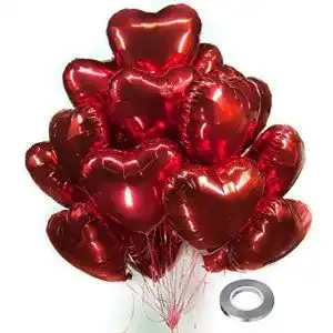Luftballons cozofluv 25 stueck 18 zoll rot herzballons
