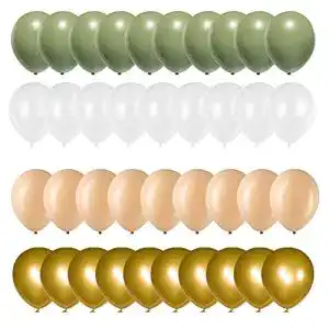 Luftballons roimylie gruen gold weiss salbei gruen 50 stueck 30cm