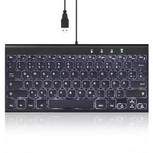 Mini-Tastatur Perixx PERIBOARD-429 DE Kleine Tastatur mit Kabel - mini tastatur perixx periboard 429 de kleine tastatur mit kabel