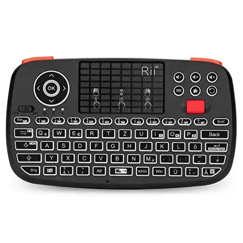 Mini Tastatur Rii mit Bluetooth 4.0 und Touchpad