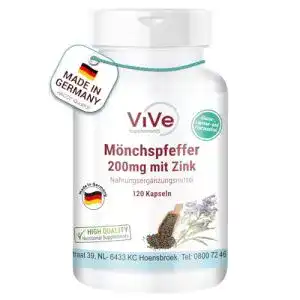 Moenchspfeffer vive supplements 200mg mit zink 120 kapseln vitex