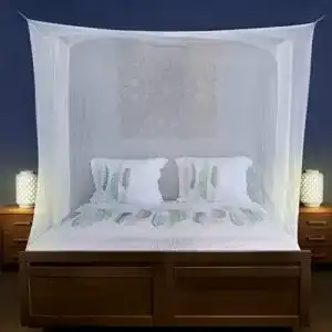 Moskitonetz universal backpackers fuer doppelbett weiss