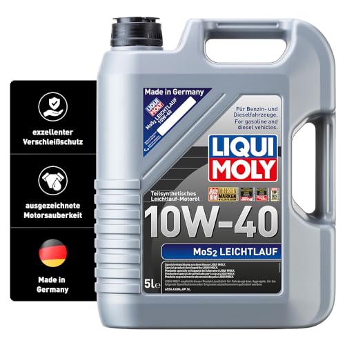 Motoröl 10w40 Liqui Moly MoS2 Leichtlauf 10W-40, 5 L