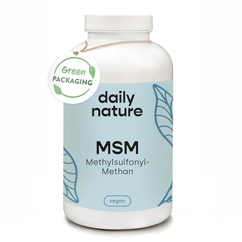 MSM-Kapseln dailynature MSM Kapseln hochdosiert | 1600 mg MSM Pulver
