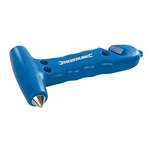 Notfallhammer Silverline 395235 Nothammer mit Gurtschneider, 150 mm