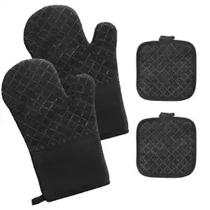 Ofenhandschuhe happtws topflappen set hitzebestaendig rutschfest