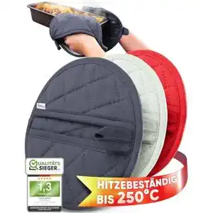 Ofenhandschuhe wohnheld topflappen set 2 stueck