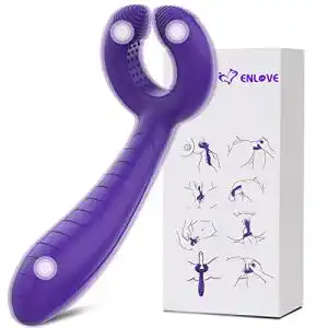 Paarvibrator enlove silikon dreifacher vibrator mit 7 modi fuer sie