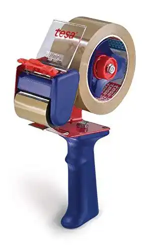 Paketbandabroller Tesa 6300 für Klebeband in Blau und Rot