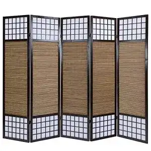 Paravent homestyle4u 90 raumteiler 5 teilig faltbar blickdicht