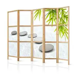 Paravent murando xxl spa zen orient 225x171 cm 5 teilig
