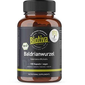 Pflanzliche Beruhigungsmittel Biotiva Baldrian Bio 150 Kapseln