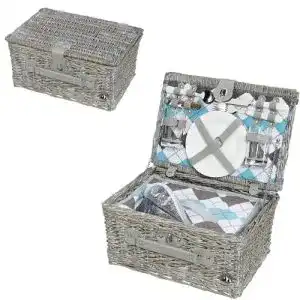 Picknickkorb cilio 0000155716 picknick korb stresa deluxe holz