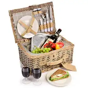 Picknickkorb saenger amrum 13 teiliges komplettset fuer 2