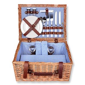 Picknickkorb Schramm ® 40x30x20cm rechteckig aus Weidenholz - picknickkorb schramm 40x30x20cm rechteckig aus weidenholz