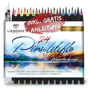 Pinselstifte lieberge premium set 24 aquarellfarben