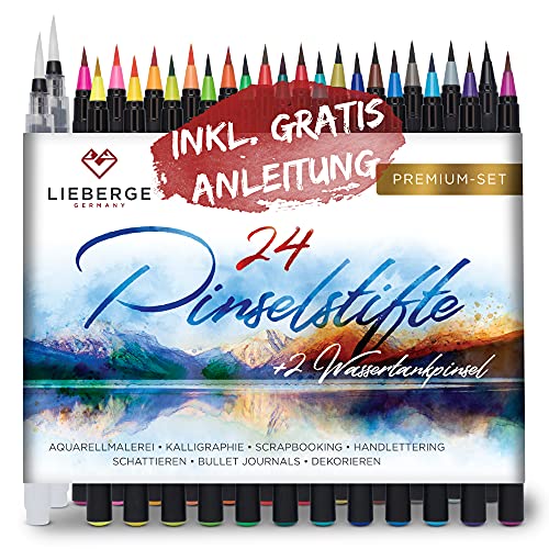 Pinselstifte LIEBERGE Premium-Set, 24 Aquarellfarben