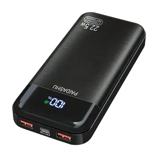 Powerbank PAIDASHU 27000mAh 22,5W mit USB-C und LED Display