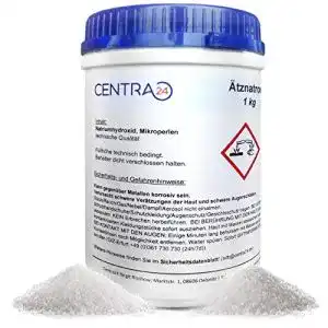 Rohrreiniger centra24 natriumhydroxid perlen 1 kg in dose