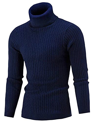 Rollkragenpullover Herren AIDEAONE Männer Pullover Rollkragen