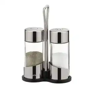Salz und pfefferstreuer tescoma set aus glas und edelstahl