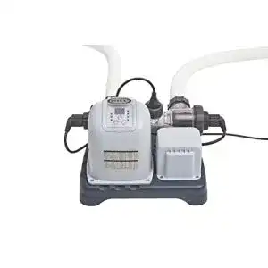 Salzelektrolyseanlage intex 12v krystal clear saltwater system grau