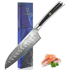 Santoku damastmesser sunnecko 13cm santoku messer damaststahl