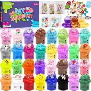 Schleim-Set Purpledi Fluffy Slime 35er Pack, weicher Butter-Slime