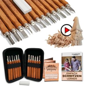 Schnitzwerkzeug HOLZWURM Holz- Set 17 teilig