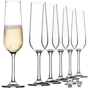 Sektglaeser kadax 6er set 200ml sektfloeten fuer zu hause party