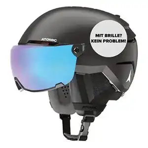 Skihelm mit visier atomic savor visor stereo schwarz groesse s