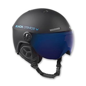 Skihelm mit Visier Black Crevice , Gstaad, BCR143921, schwarz/blau - skihelm mit visier black crevice gstaad bcr143921 schwarz blau