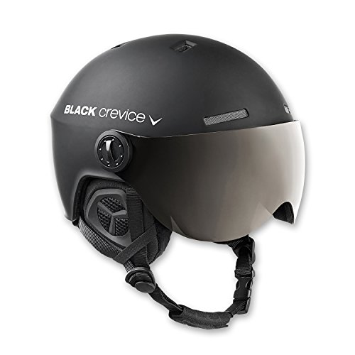 Skihelm mit Visier Black Crevice , Gstaad, BCR143921, schwarz, Gr. S/M