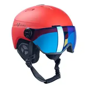 Skihelm mit visier black crevice skihelm calgary mit visier red