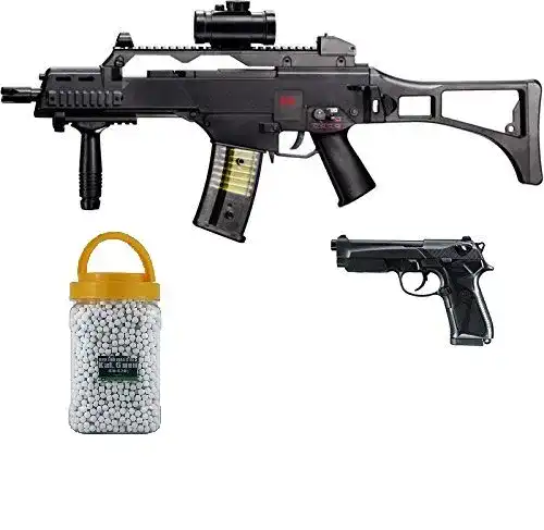 Softair G8DS Set: Heckler & Koch G36 C AEG mit Beretta 90 Two
