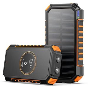 Solar-Ladegerät Hiluckey Wireless Solar Powerbank 26800mAh