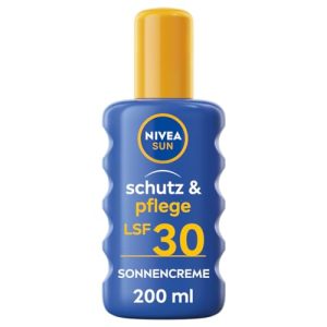 Sonnenspray Nivea Sun Schutz & Pflege LSF 30 (200 ml), Sonnencreme - sonnenspray nivea sun schutz pflege lsf 30 200 ml sonnencreme