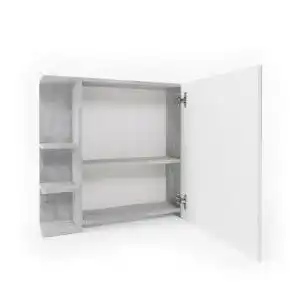 Spiegelschrank vicco bad fynn beton weiss 80 x 64 cm