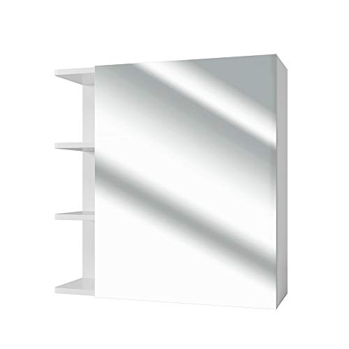 Spiegelschrank Vicco Bad Fynn, Weiß, 62 x 64 cm